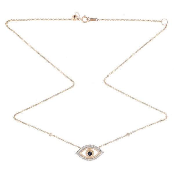 関税/送料込み【en route】18K Evil Eye リング evil-eye-necklace-with-blue-