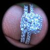 Customized Cushion Cut Diamond Ring in 18K White Gold - Kura Jewellery