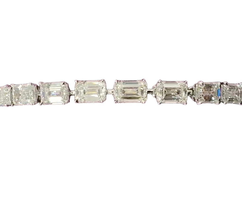 Emerald Cut Diamond Tennis Bracelet 6.00 carat