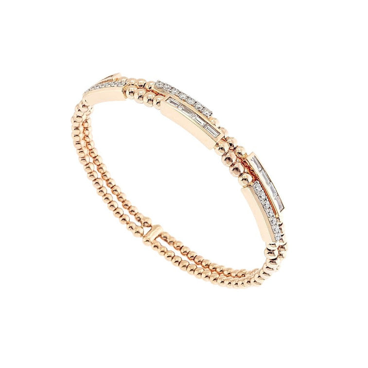 Viella Diamond Bangle in 18K Rose Gold