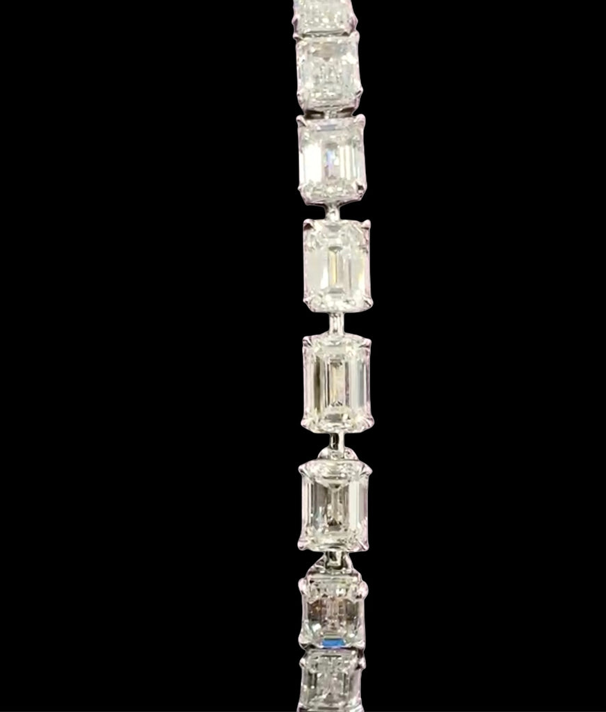 Emerald Cut Diamond Tennis Bracelet 6.00 carat