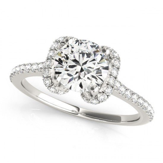 Delphine Trilogy Diamond Engagement Ring With 0.5 Carat Round Shape Natural Diamond - Kura Jewellery