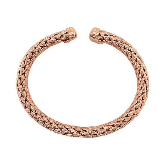 Anthea Bold Cuff Bangle  in 18K Rose Gold plating on 925 Sterling Silver