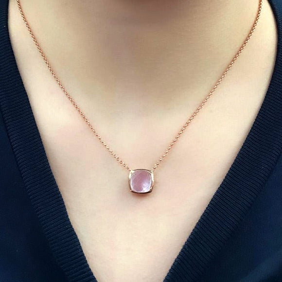 14K Rose Gold Diamond and Amethyst Necklace – Daniel's Creations Jewelry