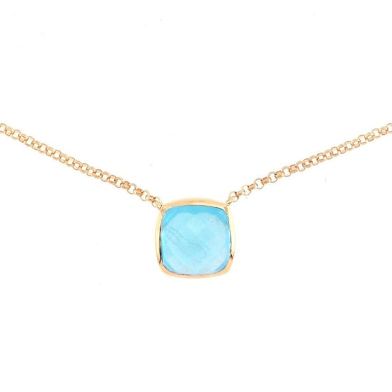 Ana Rock Candy Sky Blue Topaz Necklace in 18K Yellow Gold - Kura Jewellery