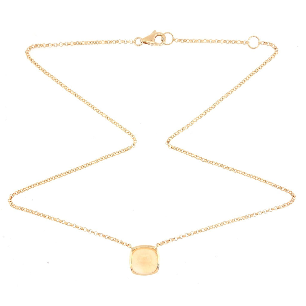 Ana Rock Candy Yellow Citrine Necklace in 18K Yellow Gold - Kura Jewellery