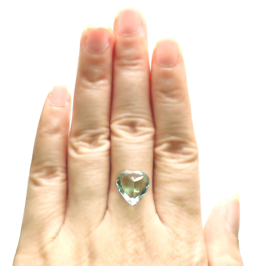 Aquamarine 4.05 cts Heart Shaped Precious Gemstone - Kura Jewellery