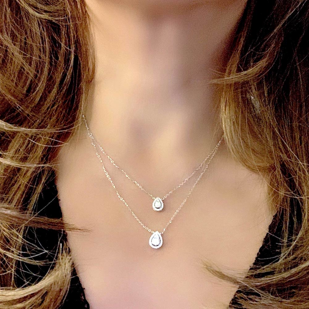 Pear Shape Solitaire Diamond Pendant – Solitaire Jewels