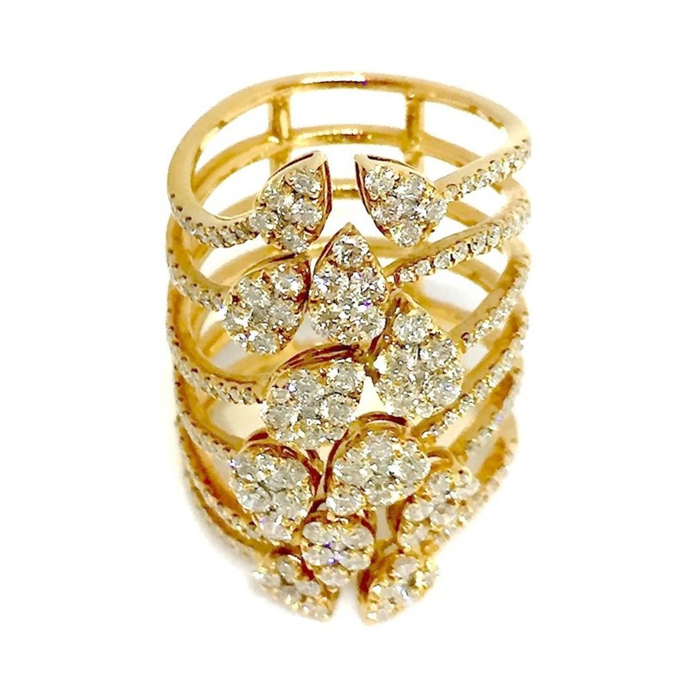 Athena Diamond Ring in 18K Rose Gold - Kura Jewellery