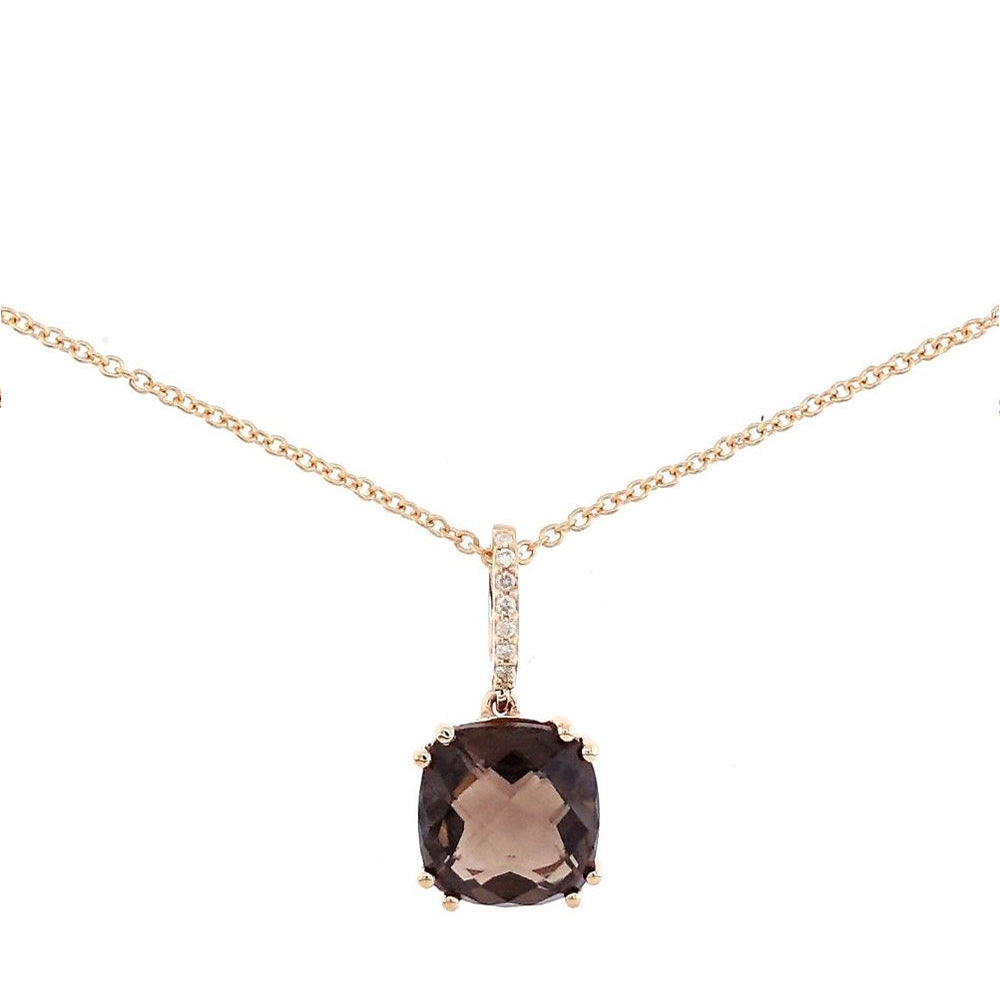 Audra Rock Candy Smoky Quartz Necklace in 18K Gold