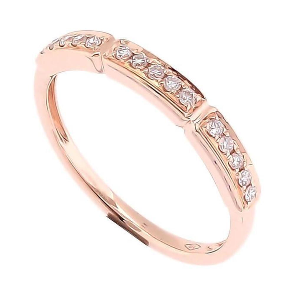 Bar Eternity Stackable Ring Half Diamonds in 18K Gold - Kura Jewellery