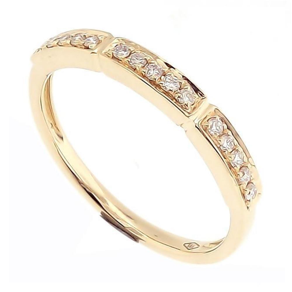 Bar Eternity Stackable Ring Half Diamonds in 18K Gold - Kura Jewellery