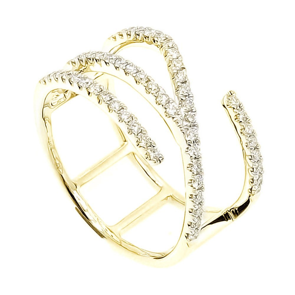 Becky Ring with Diamonds in 18K Gold - Kura Jewellery