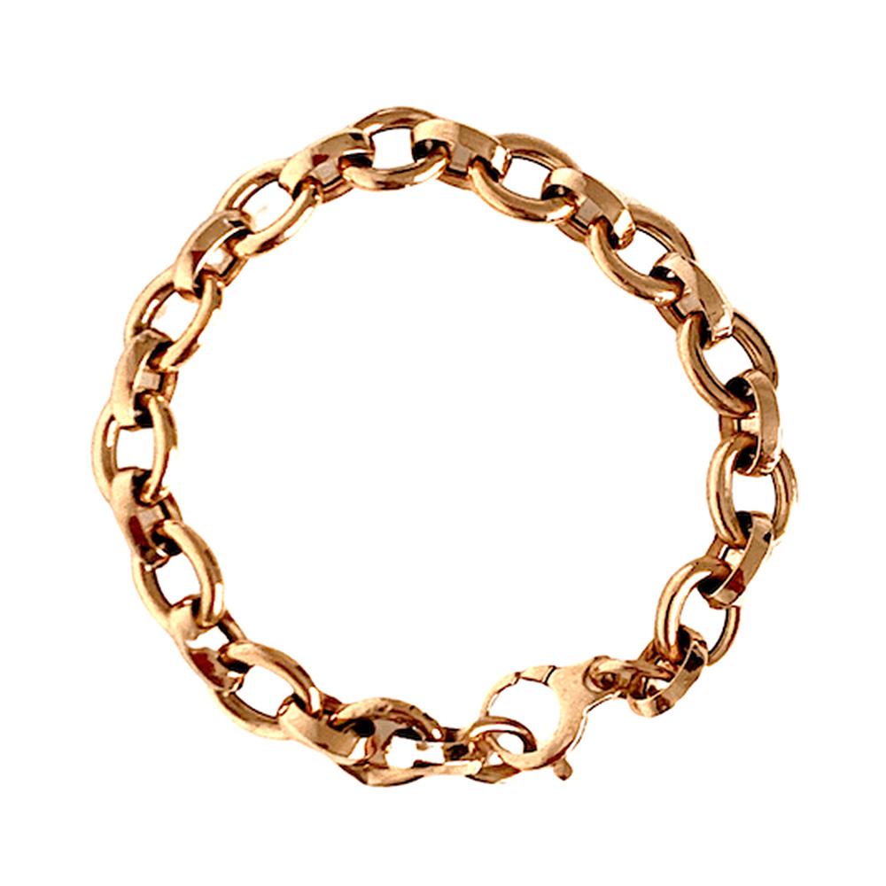 Brooklyn Chunky Light Chain Bracelet in 14K Rose Gold - Kura Jewellery