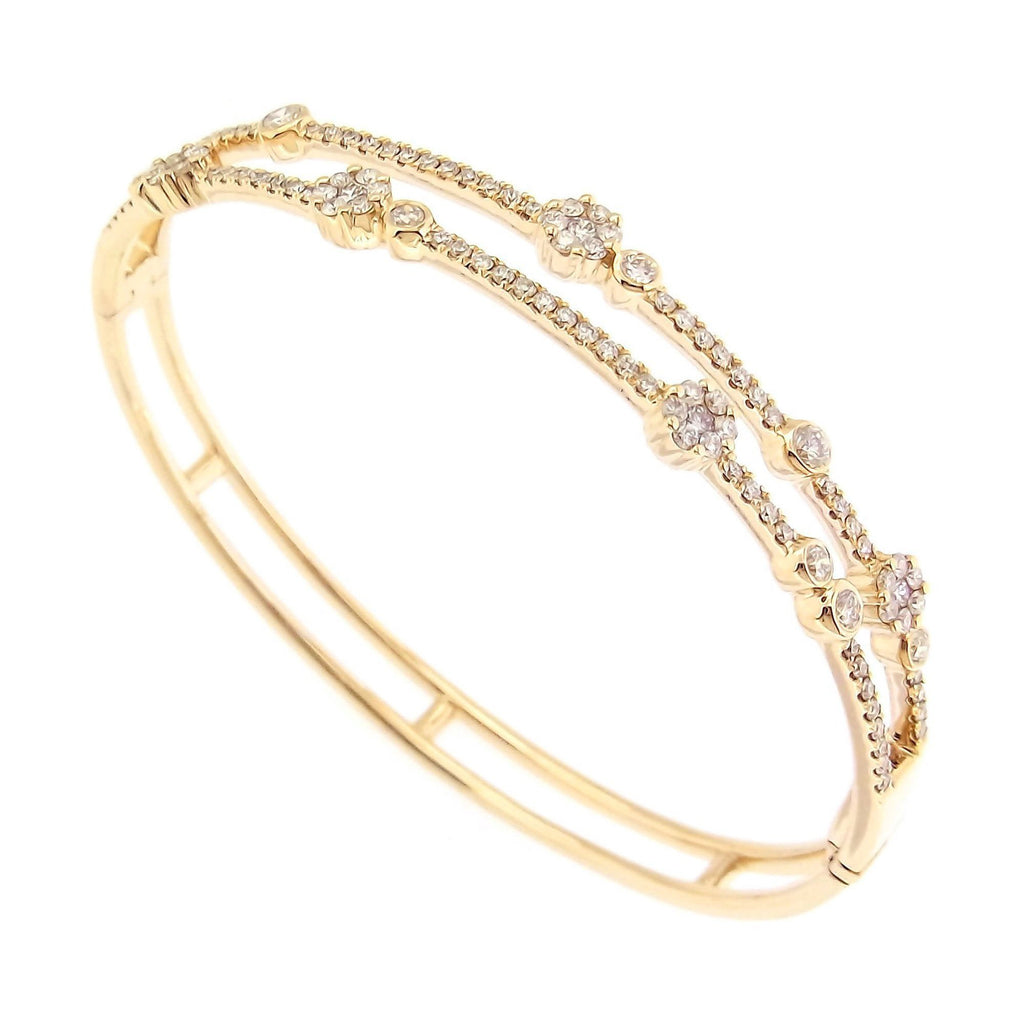 Cassandra Bangle with Diamonds in 18K Gold - Kura Jewellery