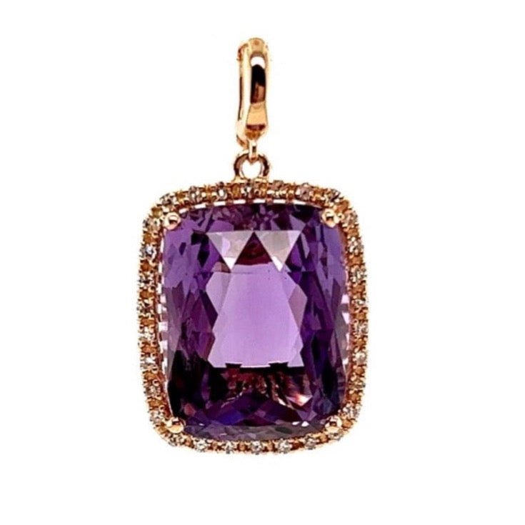 Cora Rock Candy Purple Amethyst Charm in Solid Gold - Kura Jewellery