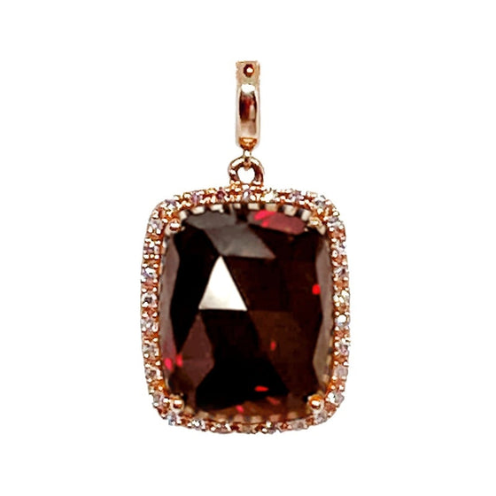 Cora Rock Candy Red Garnet Charm in 14K Gold - Kura Jewellery