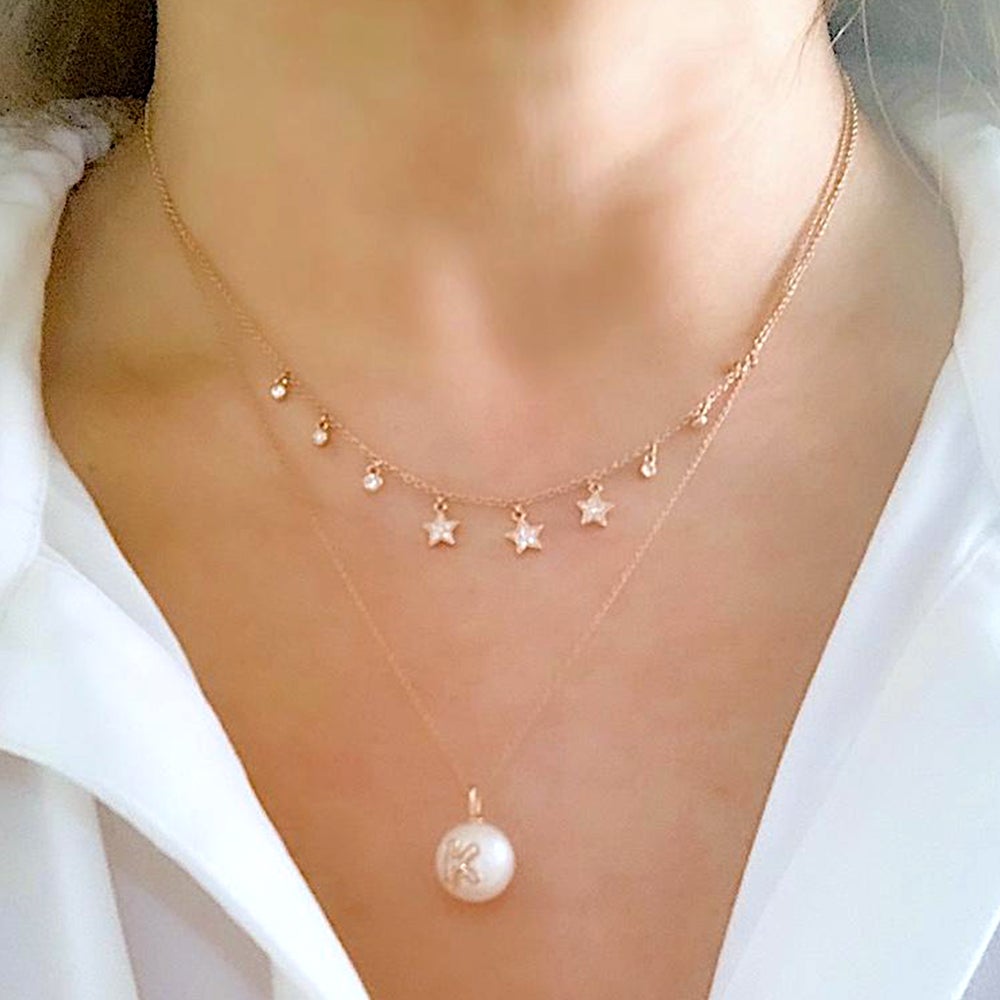 Shop Dainty Diamonds Star Necklace 18K Gold Online