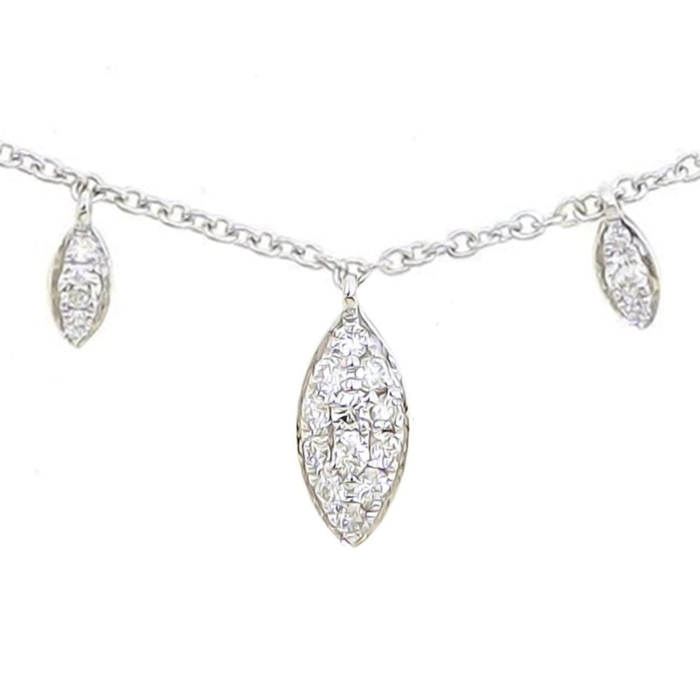 Dainty Marquise Diamond Necklace in 18K Gold - Kura Jewellery