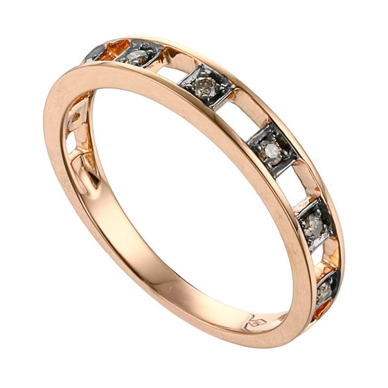 Ellie Bar Brown Diamonds Stackable Ring in 18K Gold - Kura Jewellery