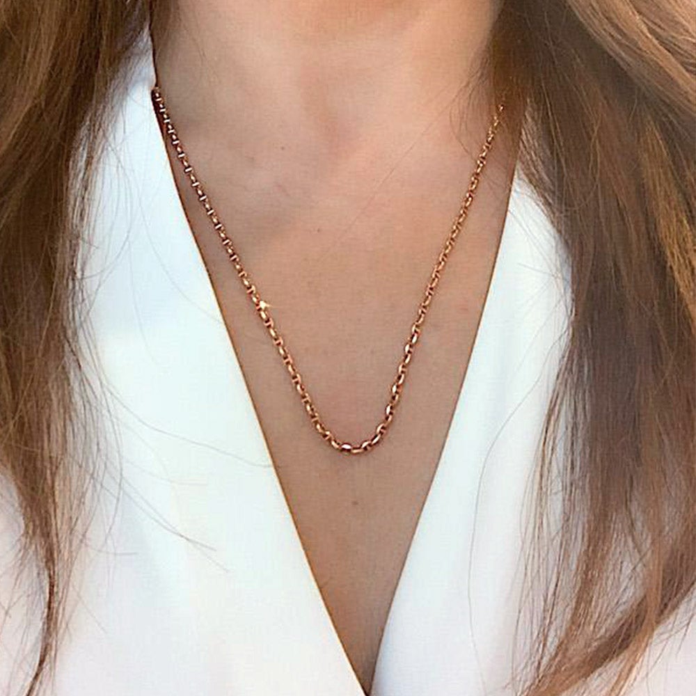 Shop Figaro Light Chain in 18K Rose Gold Online