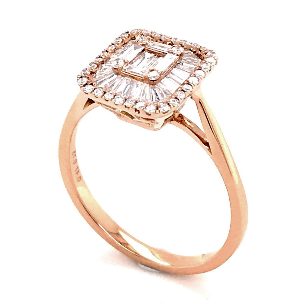 Fina Diamond Ring in 18K Rose Gold