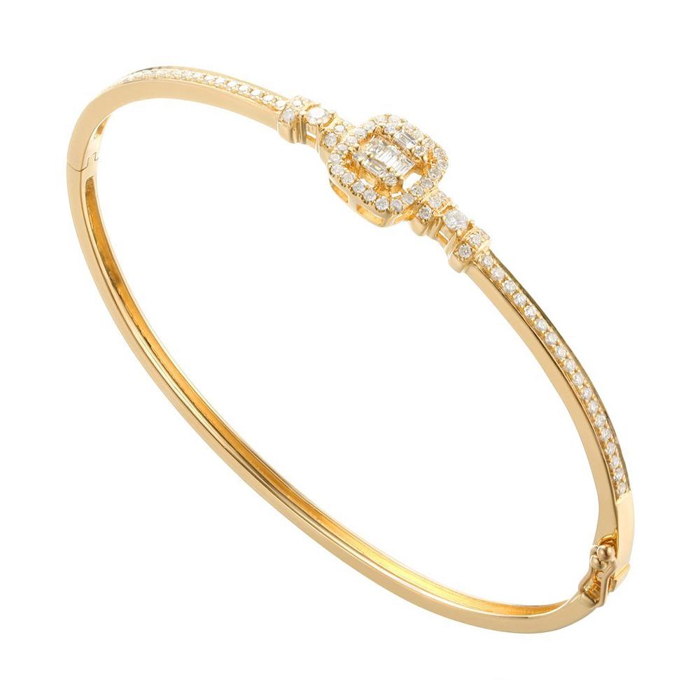 Kimmie Bangle with Diamonds in 18K Rose Gold - Kura Jewellery