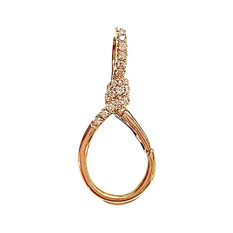Kura Charm Holder with Diamonds - Kura Jewellery
