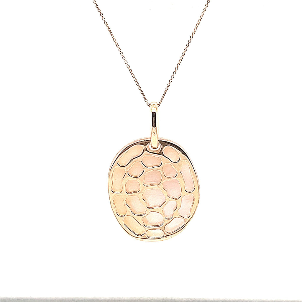 Kura Medium Logo Pendant Interchange Gemstone Set in Solid Gold - Kura Jewellery