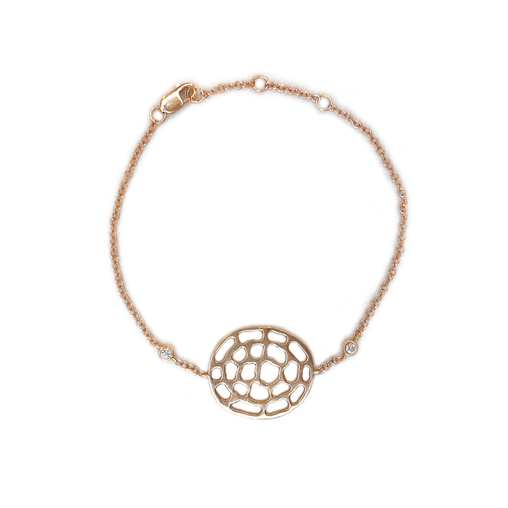 Kura Small Logo Bracelet in Solid Gold - Kura Jewellery
