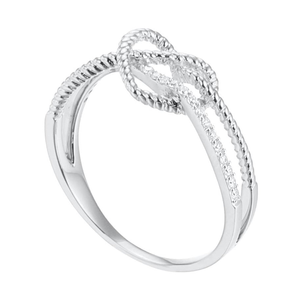 Love Me Knots Cable and Diamonds Ring in 18K Gold