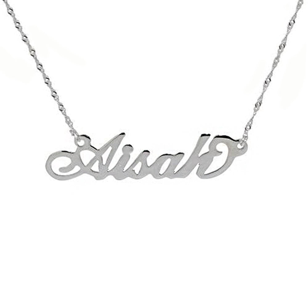 Name Necklace Double Thickness in 14K Gold