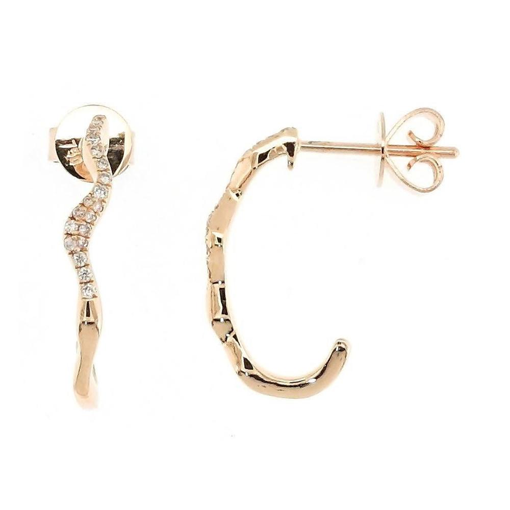 Nia Earrings with Diamonds in 18K Gold - Kura Jewellery