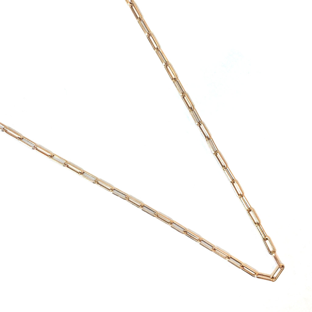 Oslo Medium Paper Clip Light Chain in 18K Gold - Kura Jewellery