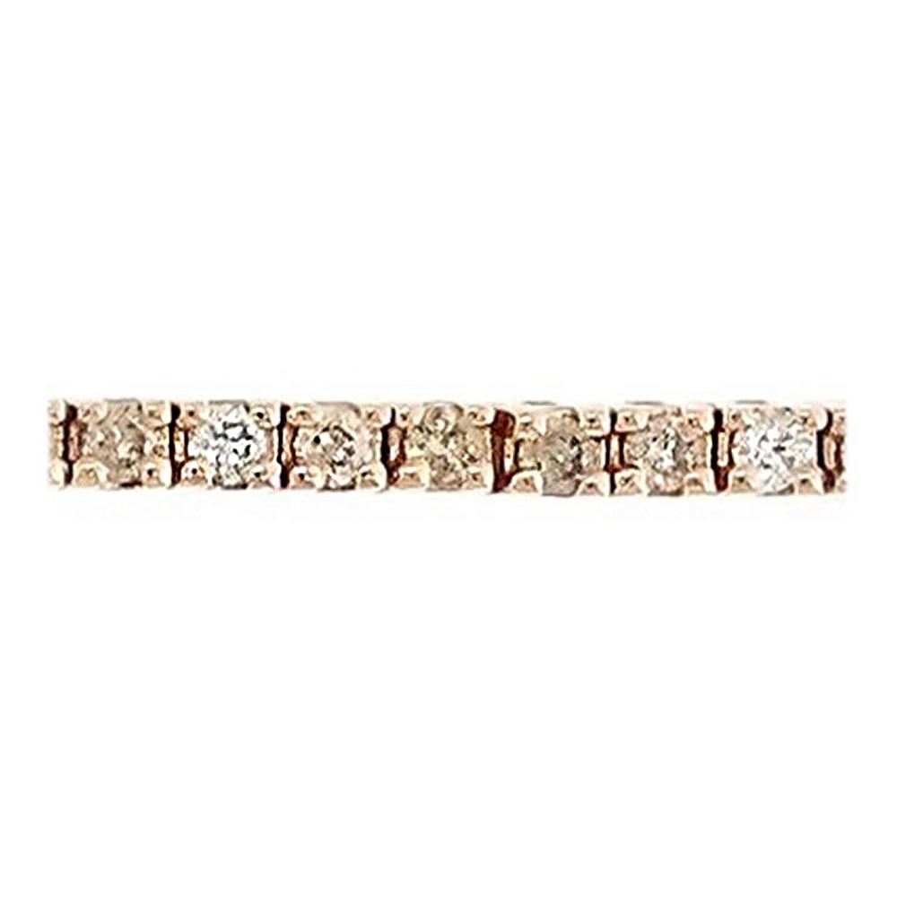 Tennis Bracelet Champagne Diamonds 1mm in 18K Rose Gold - Kura Jewellery