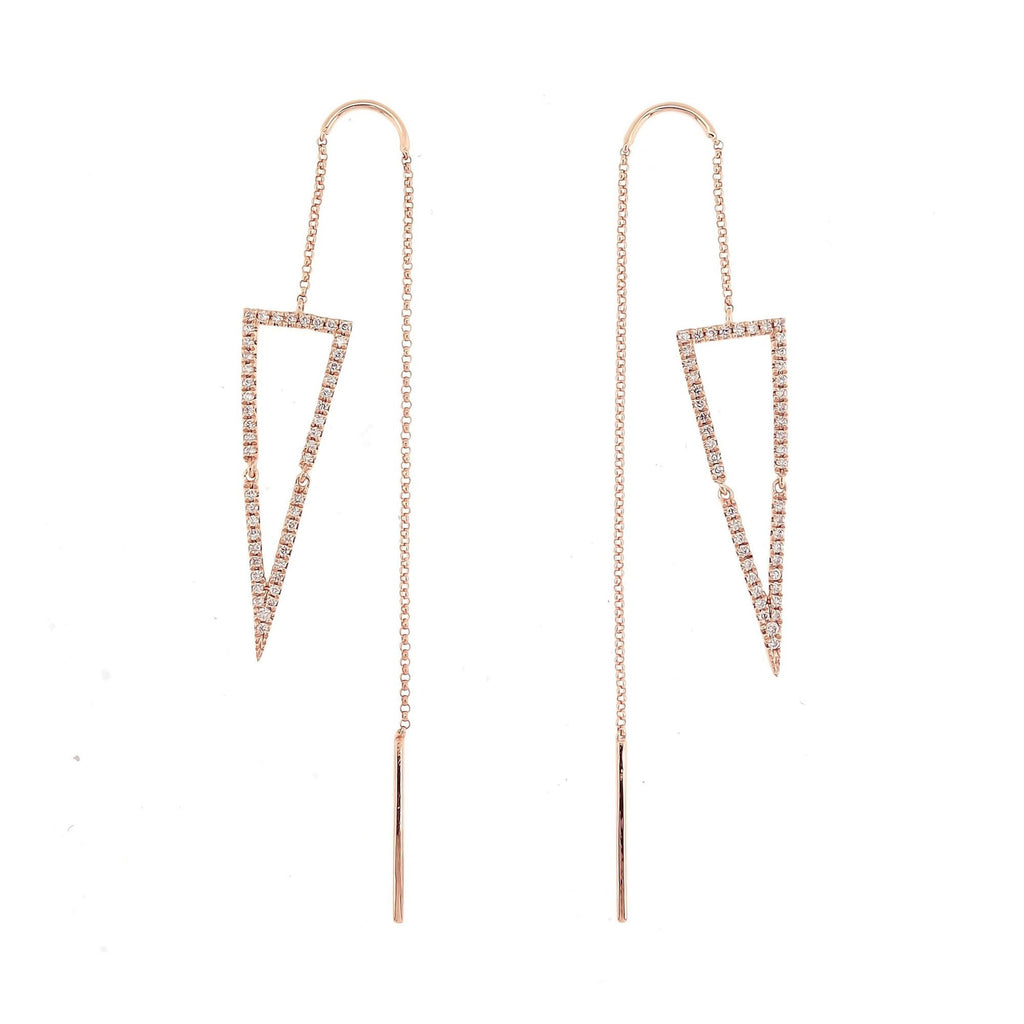 Trina Dangling Earrings with Diamonds in 18K Gold - Kura Jewellery
